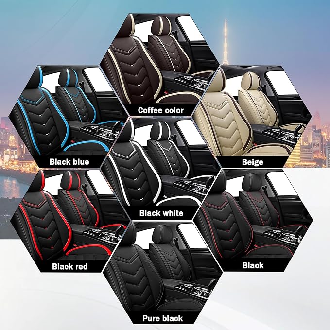 CTDS Car Seat Covers for Chevy Equinox 2005-2026, Stylish Sport Seat Cover, Premium Nappa Leather Car Seat Cover. Automobile Seat Covers Sets.(Standard 5 Seats/Beige)