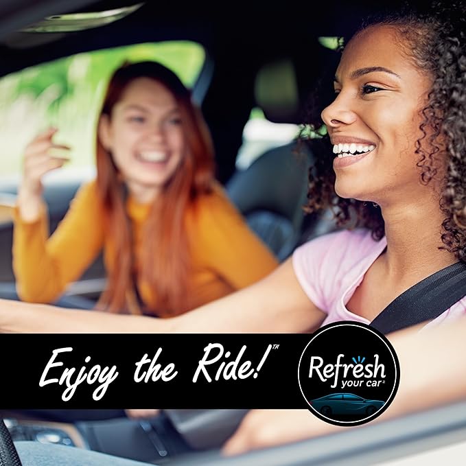 Refresh Your Car Scented Gel Car Air Freshener, Fresh Linen Car Scent