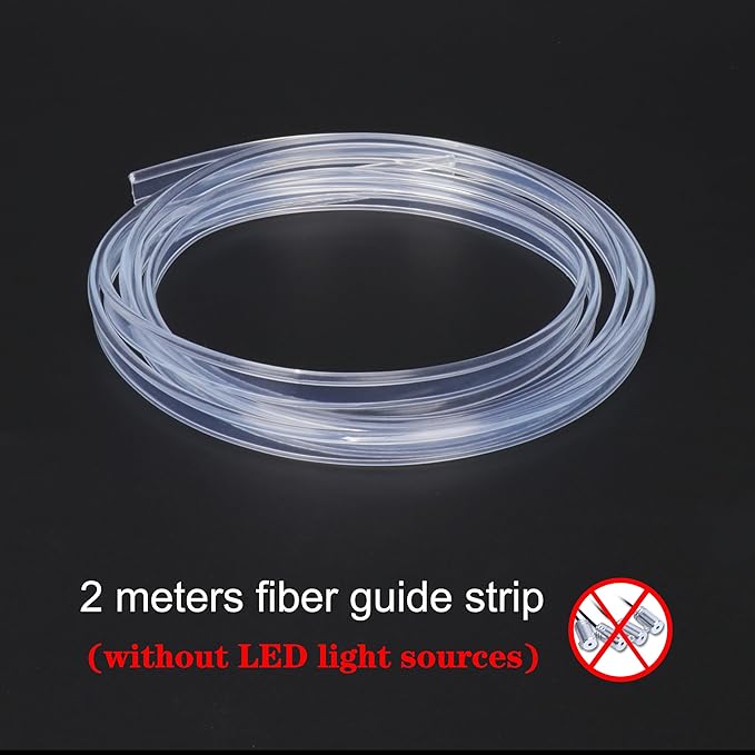 Optic Fiber Waterproof Car Side Glow LED Illumination Optic Fiber Band Car Interior Atmosphere Neon Cold Lights 2 Meters (6.56ft)
