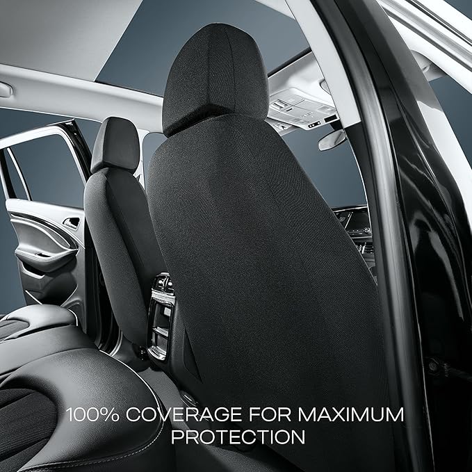 Skechers Car Seat Covers, Work Leather Seat Covers 5-Times Stronger Built-in Webbing, Oxford Fabric Front Seat Cover, Airbag Compatible, Automotive Comfort for Cars, Trucks, SUVs,Red