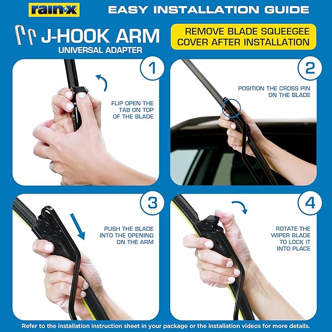 Rain-X Silicone AdvantEdge Wiper Blade 15" Windshield Wiper Blades Replacement, All-Weather Performance Lasts 2X Longer, Premium Beam, Installock Adapter for Easy Fit (Pack of 1)