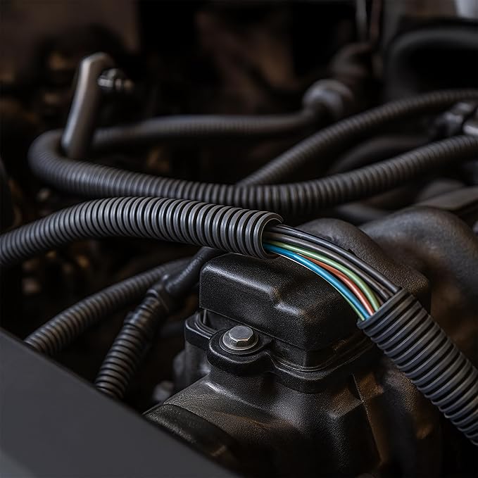 Electriduct Split Wire Loom Tubing Polyethylene Corrugated Flexible Conduit - 2" Nominal Size - 10 Feet - Blue