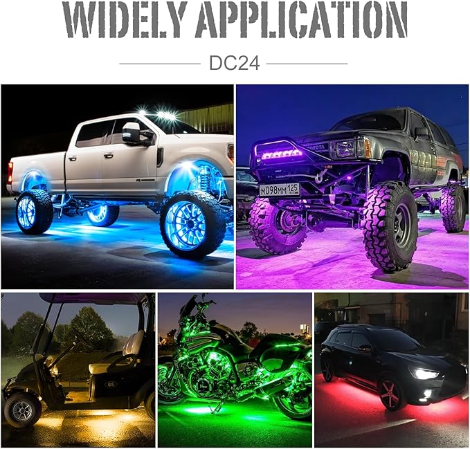 SHINIGHT Led Rock Lights for Trucks,8 Pods Lights for Jeep Brightness Truck underglow kit Exterior with App Control Flashing Music Mode RGB Lighting for UTV SUV ATV RZR Truck Accessories