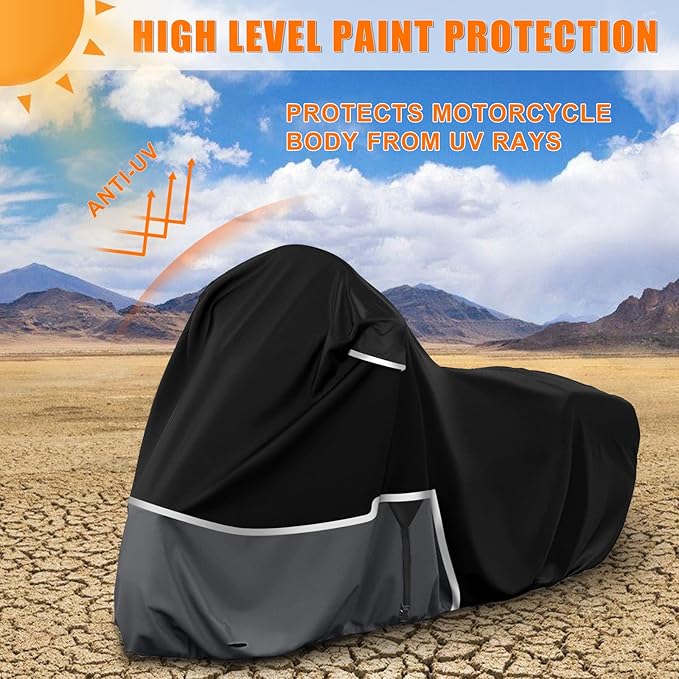Waterproof Motorcycle Cover Replace for Indian Chieftain/Challenger, 420D Oxford Cloth Customized Motorcycle Cover for Snow Rain Dust Protection (Chieftain)