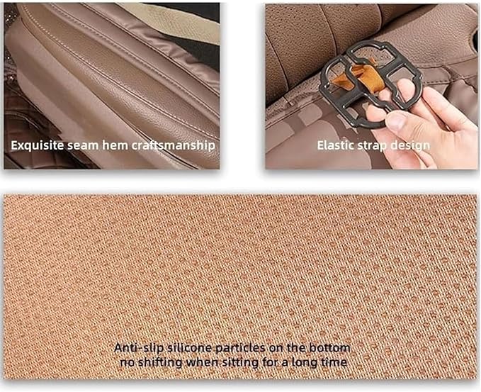 Car Seat Cushion for Porsche Macan 2015-2025-pr, Breathable Non-Slip Driver Seat Pad Ergonomic Memory Foam for Long Driving Car Office,A/2Pcs-Red