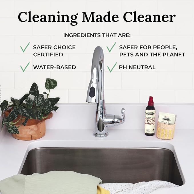 Chateau Spill Red Wine Stain Remover Spray - Wine Stain Remover for Clothes - Proudly Certified by the EPA Safer Choice Program - No Added Phosphates Portable Carpet Cleaner - 4 Fl Oz, Pack of 1