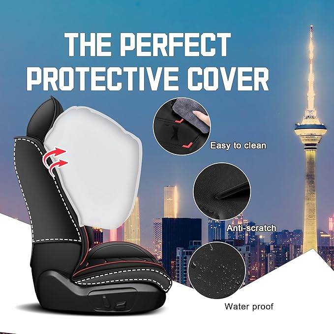 CTDS Car Seat Covers for Nissan Altima 2001-2026, Stylish Sport Seat Cover, Premium Nappa Leather Car Seat Cover. Automobile Seat Covers Sets.(Luxury 5 Seats/Black)