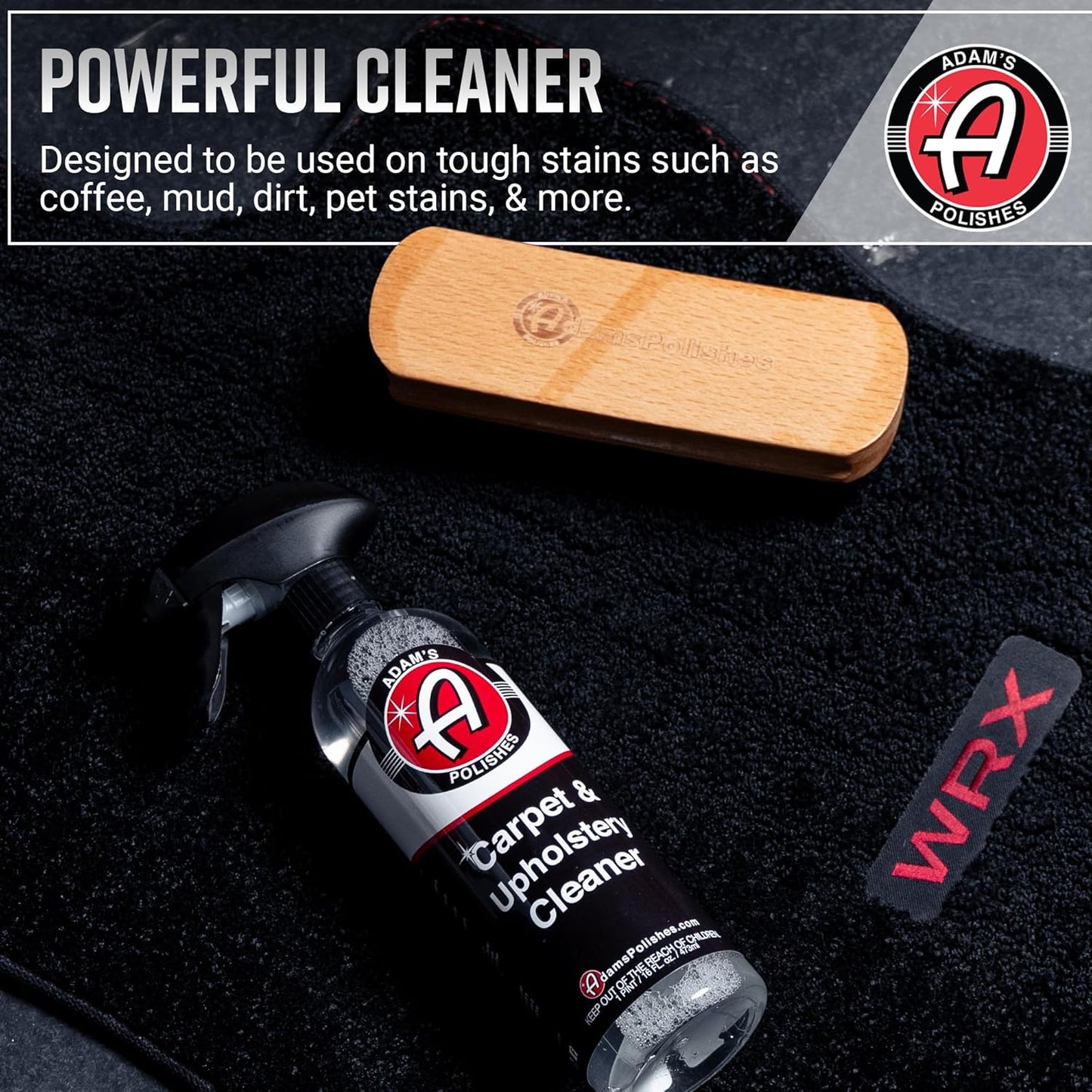 Adam's Polishes Carpet & Upholstery Cleaner - Powerful Car Carpet Cleaner for Auto Detailing, Fabric Interior Solution, Stain Remover Spray for Seat, Floor Mats (128 fl. oz (Gallon))