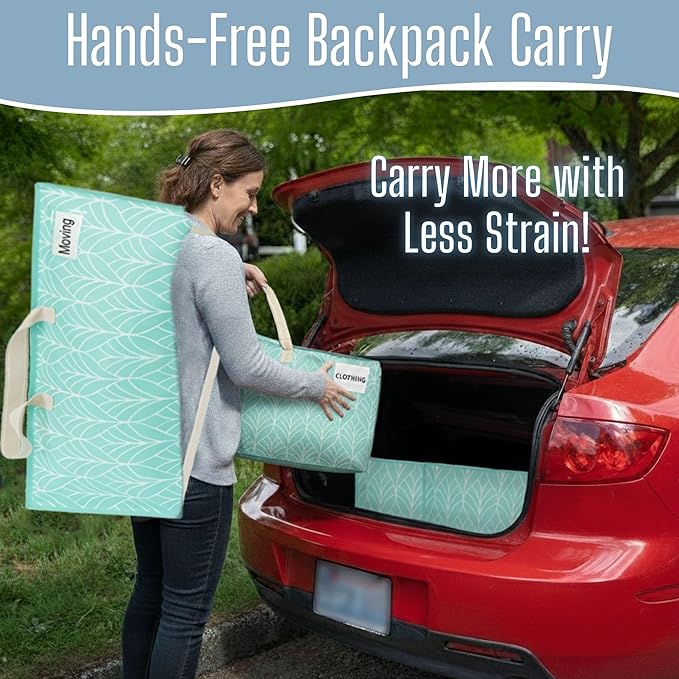 VENO 10 Pack Heavy Duty Moving Bags with Backpack Straps, Zippers & Handles, Extra Large Packing Bags for College Dorm Essentials, Moving Supplies Alternative to Cardboard Moving Boxes