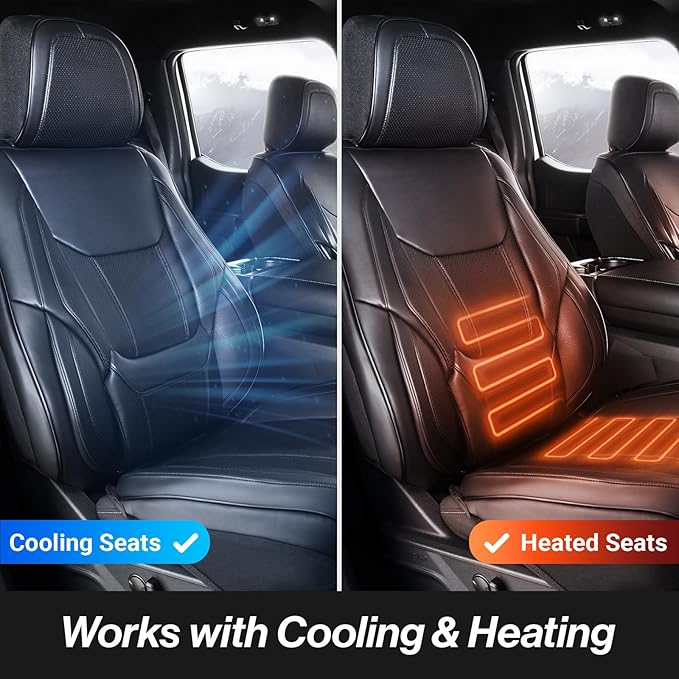 Coverland Custom Fit Car Seat Covers for SUV Compatible with [Honda CR-V, CR-V Hybrid, Hyundai Kona Electric] Premium Waterproof Non-Slip Interior Seat Protector [Full Set Black - Size Chart X63]