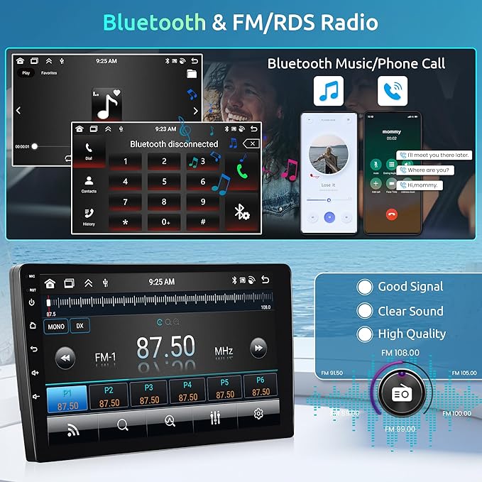8 Core 6+128G Android Car Radio Stereo for Chevy Silverado/GMC Sierra 2014-2018 Wireless Carplay Android Auto, 10.1'' Touch Screen Head Unit Mirror Link WIFI GPS Bluetooth FM/RDS DSP Backup Camera SWC