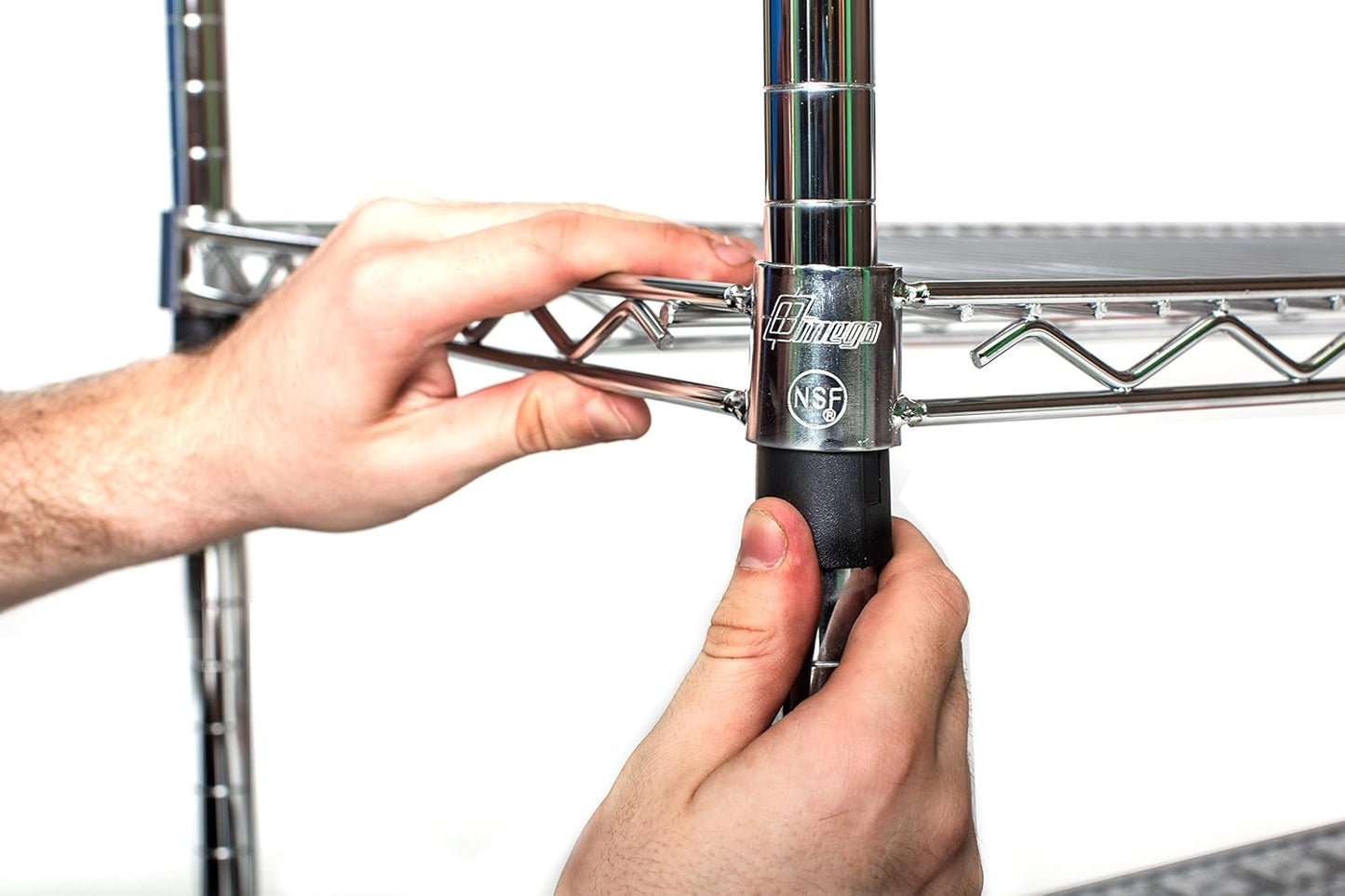 Omega 21" Deep x 24" Wide x 36" High 3 Tier Chrome Starter Shelving Unit