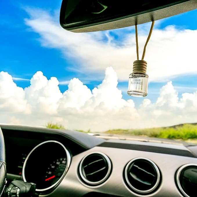 Urban Naturals Car Air Freshener Pine Forest Scent Diffuser, Long Lasting Car Fresheners Made in USA, Odor Eliminating Technology, Hanging Auto Accessories + Vent Clip (1 Pack)