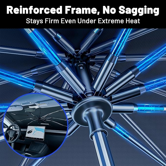 Car Windshield Sun Shade for Kia Optima 2013-2015 –[Reflective Coated Fabric] Sunshade Umbrella for Front Window, Car Shades Sun Visor Keep Car Cool and Protects Interior, 1:1 Exact Fit