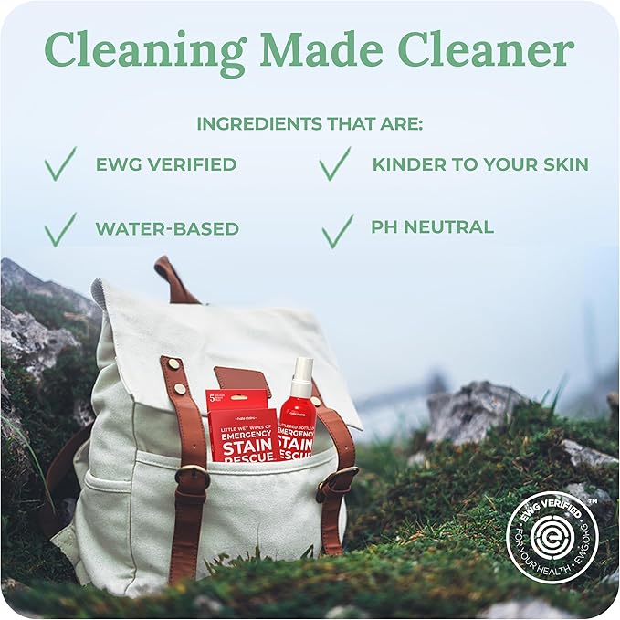 Emergency Stain Rescue Stain Remover Wipes - Road Spill On-the-Go Rescue Packets - Wine & Coffee Stain Rescue Wipes - Carpet & Upholstery Cleaner with No Added Phosphates - Pack of 25 Unscented