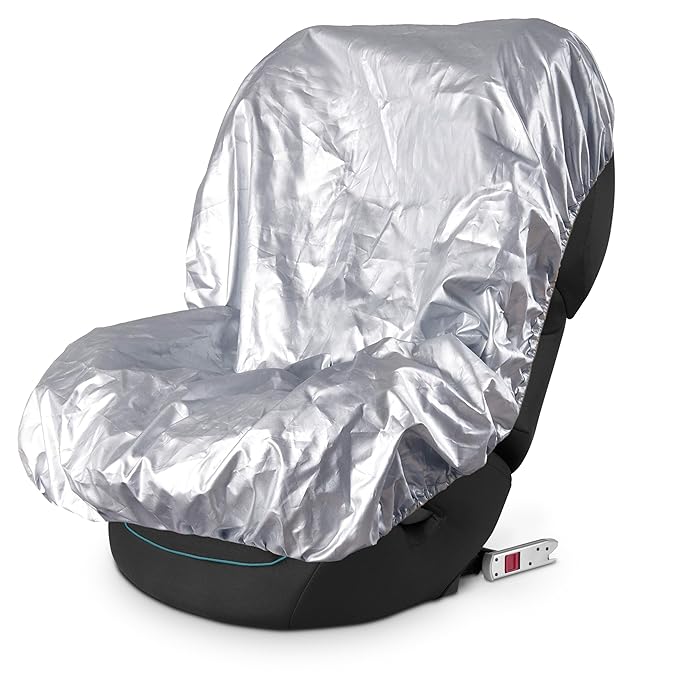 EcoNour Baby Car Seat Sun Shade Cover | Infant Carseat Heat Protector Keeps Toddler Seat at a Cool Temperature | Reflective car seat Sunshade Blocks Out Heat | Baby Travel Accessories