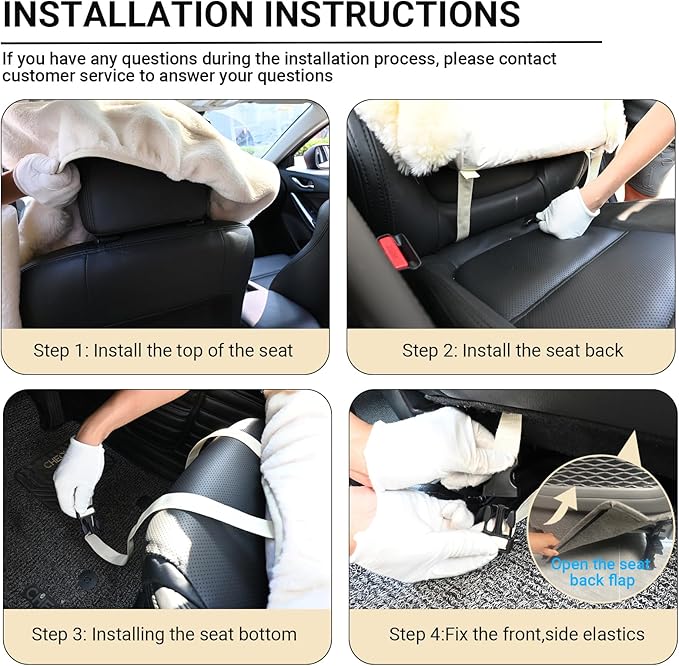 Aegis Cover Premium Australian Merino Sheepskin Car Seat Cover, Easy-Install Summer & Winter Universal Fit for SUV Truck Sedan Most Vehicles (FS-Sand)
