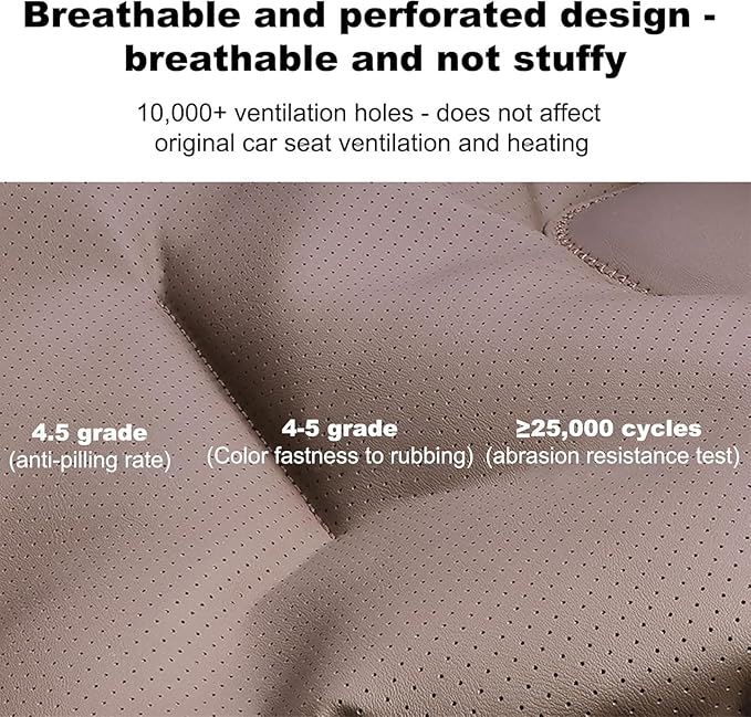 Car Seat Cushion for Porsche Macan 2015-2025-pr, Breathable Non-Slip Driver Seat Pad Ergonomic Memory Foam for Long Driving Car Office,A/2Pcs-Coffee