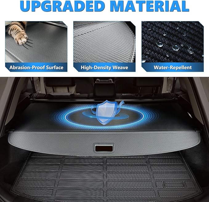 MIALUTY® Cargo Cover for 2024-2026 Chevrolet Blazer EV/Honda Prologue Retractable Trunk Cover Prologue/Blazer EV Accessories Anti-Peeping Privacy Screen,Trunk Luggage Shield Shade Carbon Fiber Texture