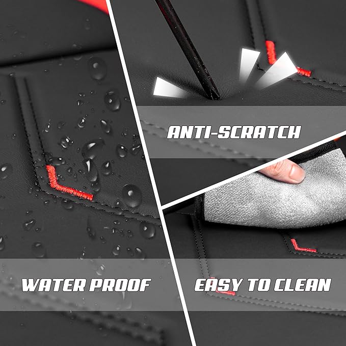 Car Seat Covers Fit for Infiniti g37 2000-2026, Stylish Sport Seat Covers, Waterproof Wear-Resistant Premium Nappa Leather Car Seat Cover.(2 Pcs Front/Black Red)