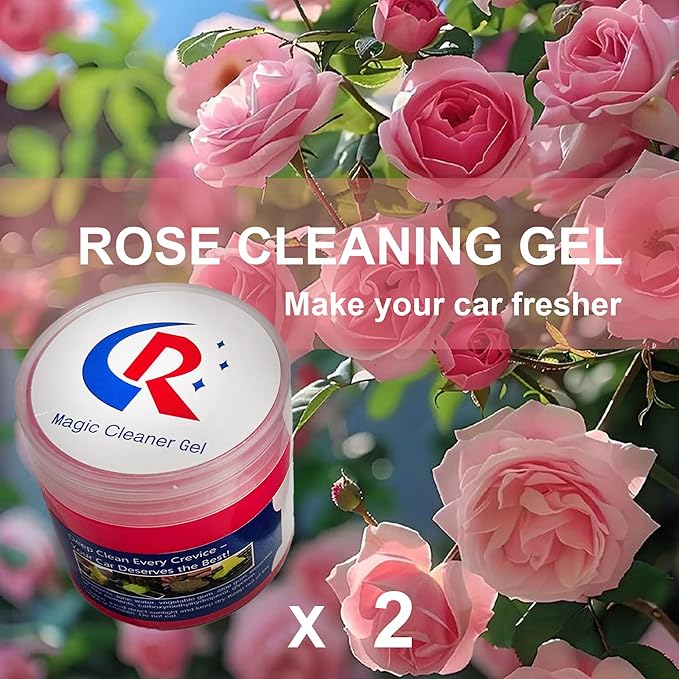 2-Pack Car Cleaning Gels Car Interior Cleaner Putty Slime Auto Detailing Tools Universal Dust Removal Cleaning Kit for Car Accessories Vents 3C Office Scented Red
