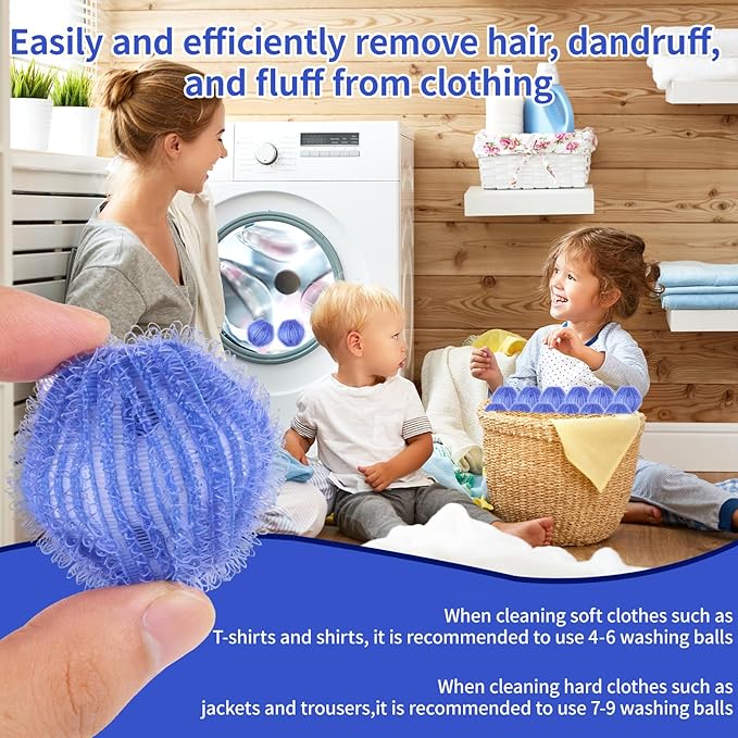 Pet Hair Remover for Laundry(12 PCS) - Washing Machine Hair Collector & Pet Hair Removal Tool, Cat Dog Hair Collector for Washer, Reusable Lint Trap for Front Load & Top Load Washers (Blue) (12)