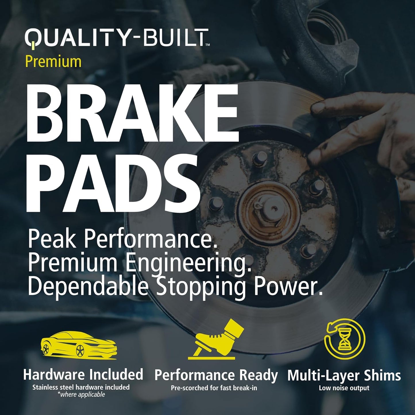 Premium Ceramic Rear Brake Pads (1001-1795C) Replacement for Mercedes-Benz C300 2021-2015, C350e 2018-2016, C400 2015