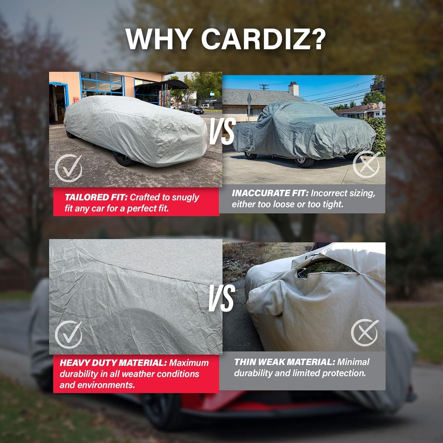 Supreme Full Car Cover - Semi Custom Fit for Tracker 1999-2004 SUV 2-Door | All-Weather Protection: Waterproof, Dustproof, Windproof, UV-Resistant | Includes Accessories