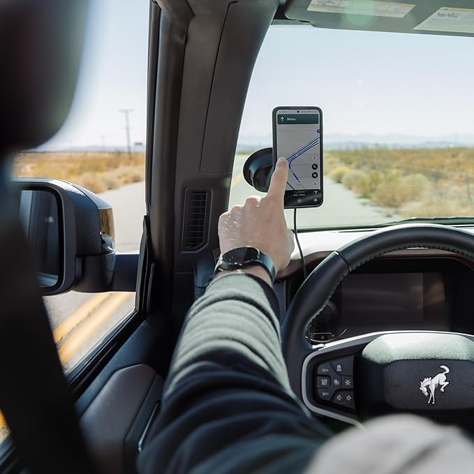 Quad Lock Heavy Duty Suction Car Phone Mount with MAG Phone Case and MAG Wireless Charging Head for iPhone 13 Pro