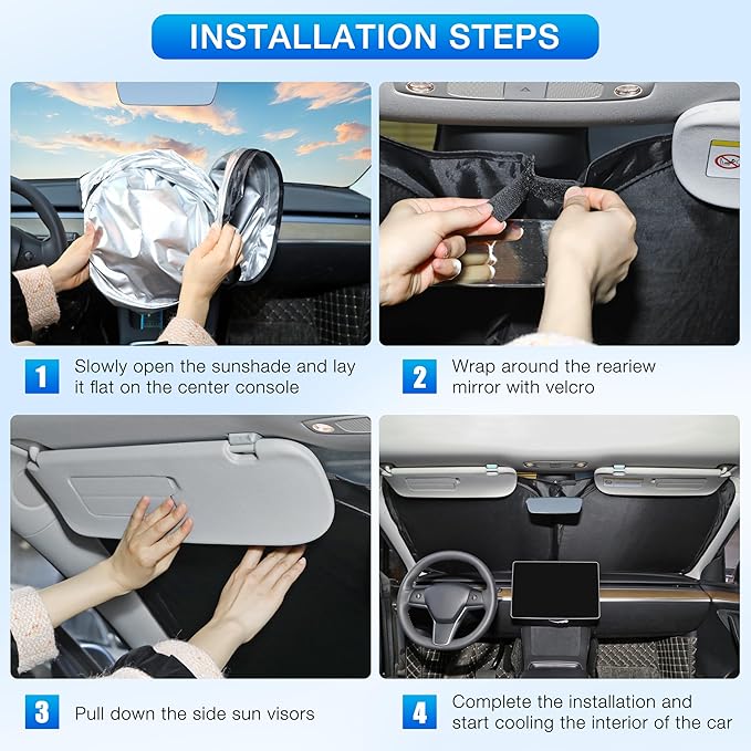 INSAUTO Custom Fit Windshield Sun Shade Accessories for Honda HRV HR-V 2023-2026, Foldable Front Window Sunshade, UV & Heat Reflector, Keeps Interior Cool, Includes Storage Bag