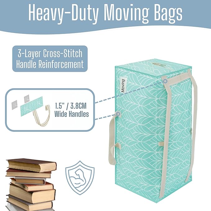 VENO 4 Pack Heavy Duty Moving Bags with Backpack Straps, Zippers & Handles, Extra Large Packing Bags for College Dorm Essentials, Moving Supplies Alternative to Cardboard Moving Boxes