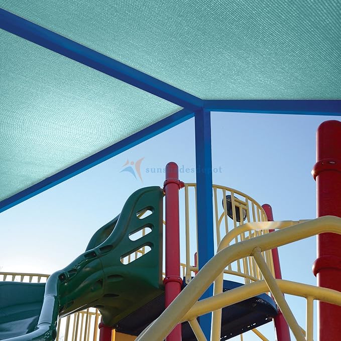 TANG Sun Shade Fabric Roll 8'x89' Shade Cloth for Garden Turquoise Green HDPE Mesh Shading Pergola Cover Replacement Canopy, 95% Blockage Sunshades for Outdoor Patio Backyard Plant