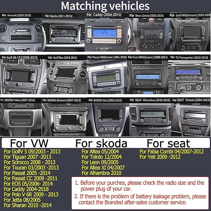 SCUMAXCON Car Stereo Radio RCD360 PRO3S RCD330 Carplay Wireless Android Auto Bluetooth USB AM/FM RVC SD for VW Golf MK5 MK6 Passat Polo Jetta EOS CC (Backup Camera Actived)