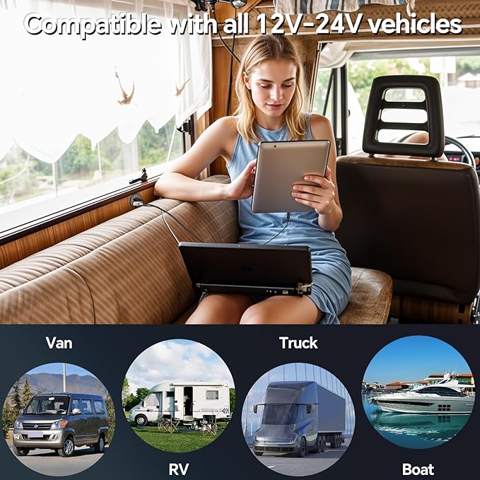 Acegoo RV USB Outlet All-Aluminum Type A + Type C Ports 12V/24V USB Charger, Recessed Mount 24W High-Speed Charging Socket, PD3.0 & QC3.0 Fast Charger for Camper Trailer Van Car Boat Golf Cart (2Pcs)
