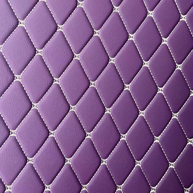 Custom Making Car Floor Mats Compatible with Audi BMW Mercedes-Benz Toyota Lexus Honda Infiniti Nissan Hyundai Kia All Models 2005-2026 (Beige and Purple)