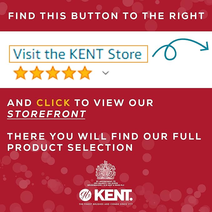 Kent CG1 Clothes Brush Cherrywood 100% Natural Black Bristle and Lint Remover Especially for Jeans or Corduroy Garments for Keeping Fabrics Free from Fibres, Fluff and Pet Hair. Made in England