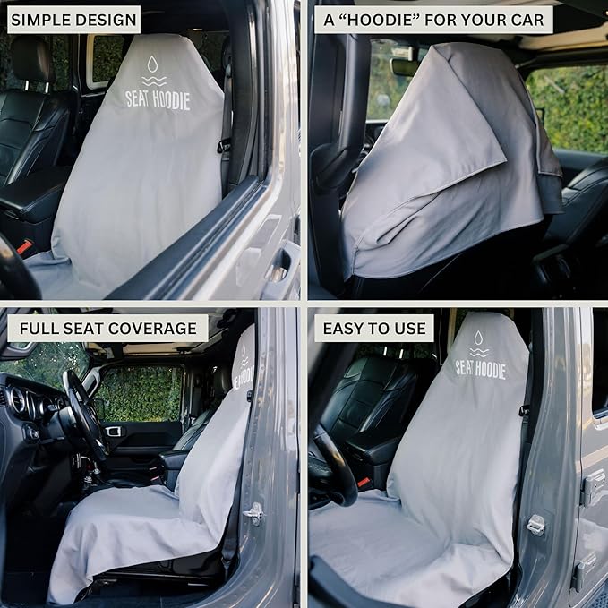 Car Seat Towel | Premium Microfiber Towel Seat Covers for Cars | Universal Fit & Machine Washable | Portable Car Seat Towel Cover After Gym, Yoga, Beach Coastal Blue