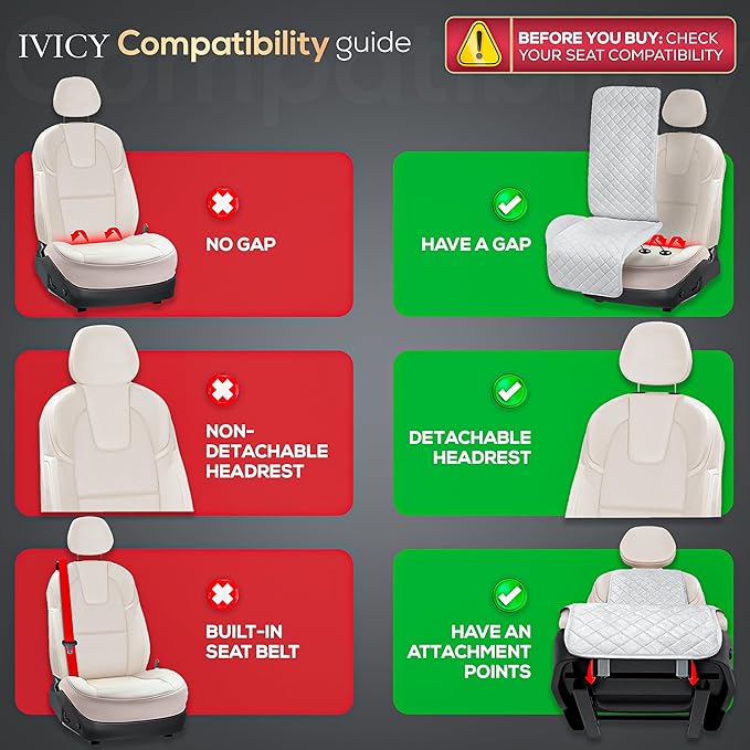 IVICY Faux Suede Front Car Seat Cover – Durable, Non-Slip Seat Protector for Cars – 1 Unit, Brown