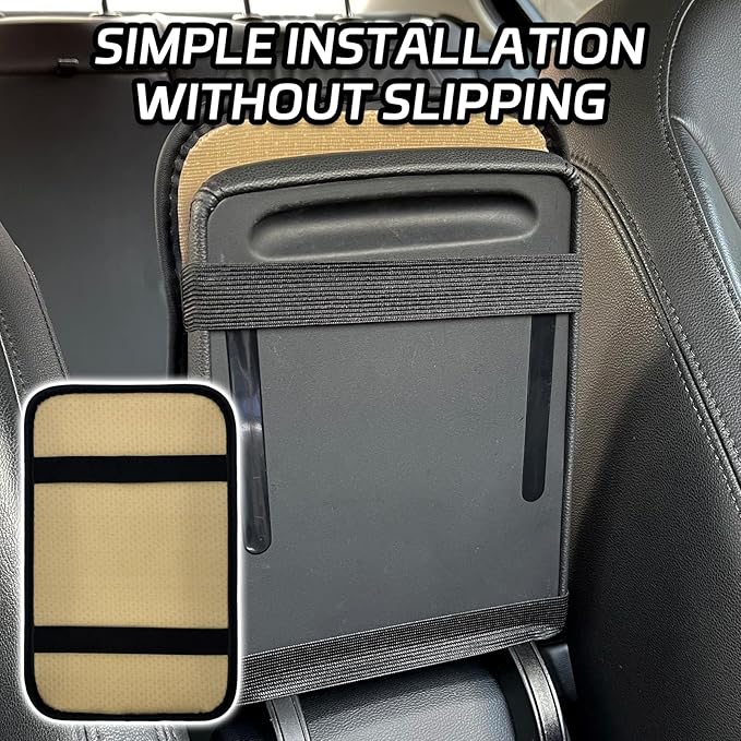 Red Bling Car Console Cover Hot Red Arm Rest Center Console Cushion Pad, Universal Anti-Slip Leather Armrest Box Decor Protector with Crystal Sparkling Rhinestone Car Accessories(Red)