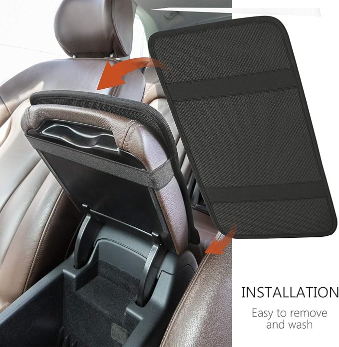 JEOCODY Blue Camo Hunting Car Armrest Pad Soft Center Console Arm Rest Mat Cover Universal Fit Soft Comfort Center Console Armrest Cushion for Car Interior Accessories Decoration