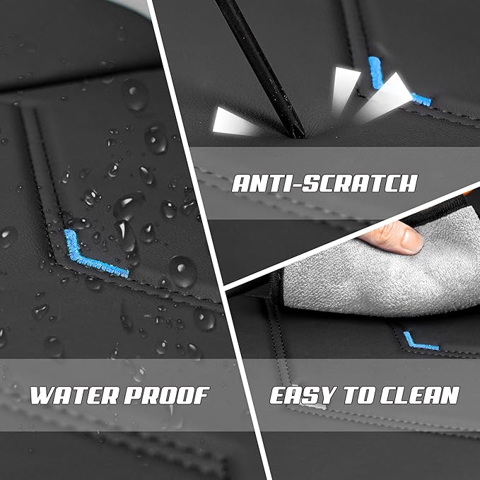 Car Seat Covers Fit for Infiniti g37 2000-2026, Stylish Sport Seat Covers, Waterproof Wear-Resistant Premium Nappa Leather Car Seat Cover.(2 Pcs Front with Pillow/Black Blue)