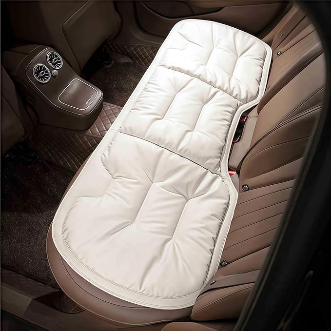 2026 New Skin-Friendly & Dirt-Repellent Leather Seat Cushions, Ergonomic Memory Foam Lumbar Support, Non-Slip Breathable Cover, Removable Washable, Ideal for Drivers & Office Long Sitting (white)