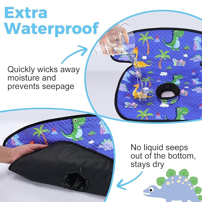 Piddle Pad Car Seat Liner, Waterproof Soft Car Seat Protector for Potty Training, Travel-Friendly Baby Toddler Carseat Cover, Machine Washable Liner for Spills, Potty Accidents (Blue, 2PC)