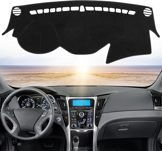 Dashboard Dash Cover Mat Carpet Compatible with 2011 2012 2013 2014 Hyundai Sonata