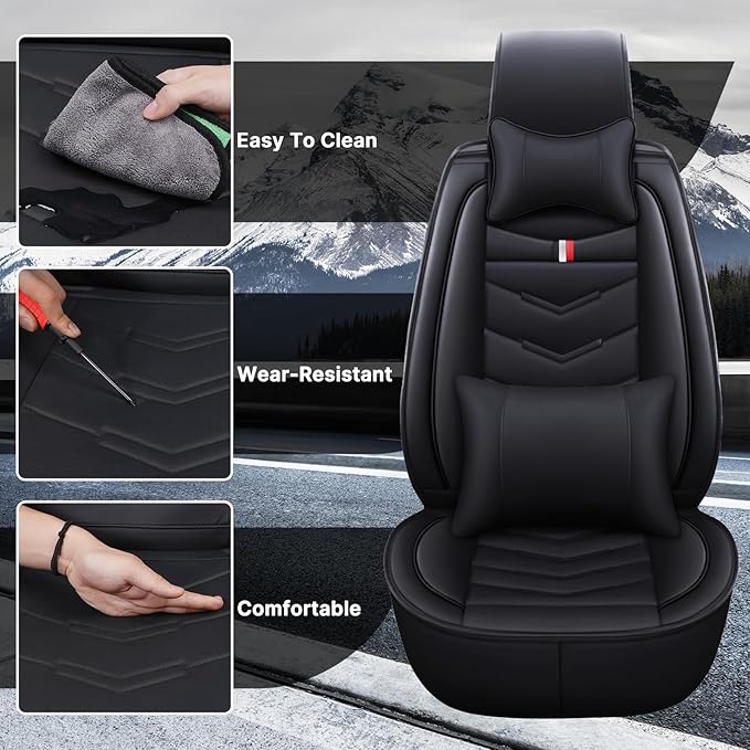 Car Seat Cover 8 Seats for Hyundai Palisade 2020-2025, Durable Wear Resistant Waterproof Sport Seat Cover, Breathable No Odor Premium Leather Vehicle Seat Covers.(Luxury,Black)