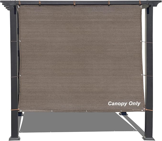 Alion Home Sun Shade Privacy Panel with Grommets and Hems on 4 Sides for Patio, Awning, Window, Pergola or Gazebo - Mocha Brown (10' x 12')