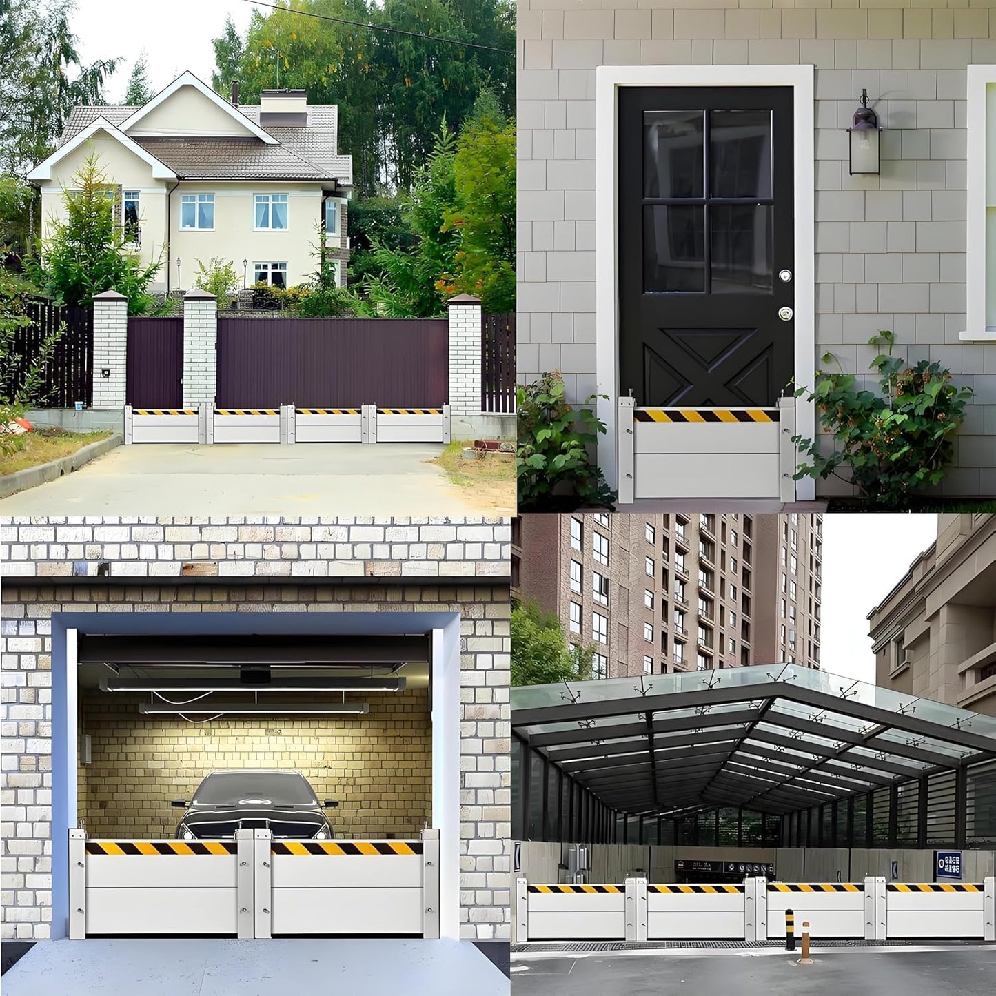 Flood Barriers for Home Exterior - Aluminum Alloy Outdoor Easy Flood Barrier Garage Doors Water Barriers for Flooding,H39.4 Inch/L16FT