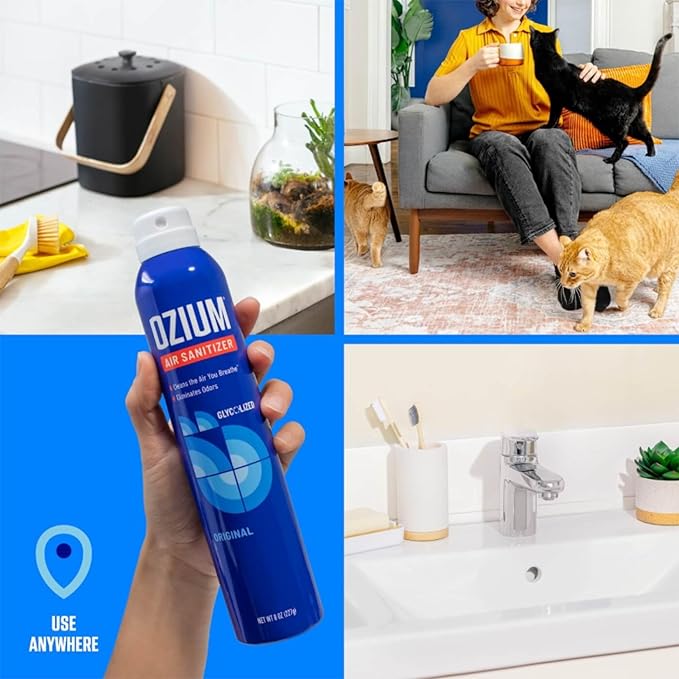 Ozium 0.8 oz. Air Sanitizer & Odor Eliminator for Homes, Cars, Offices and More, Vanilla Scent