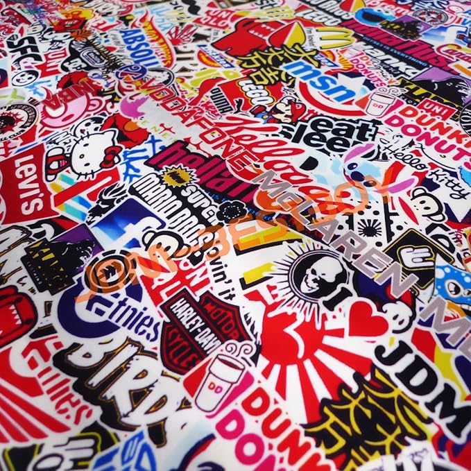 Free Tool Kit EZAUTOWRAP ES Bomber Hellaflush Anime Cartoon Car Vinyl Wrap Sticker Decal Air Release- 60"X240" (5FT X 20FT)