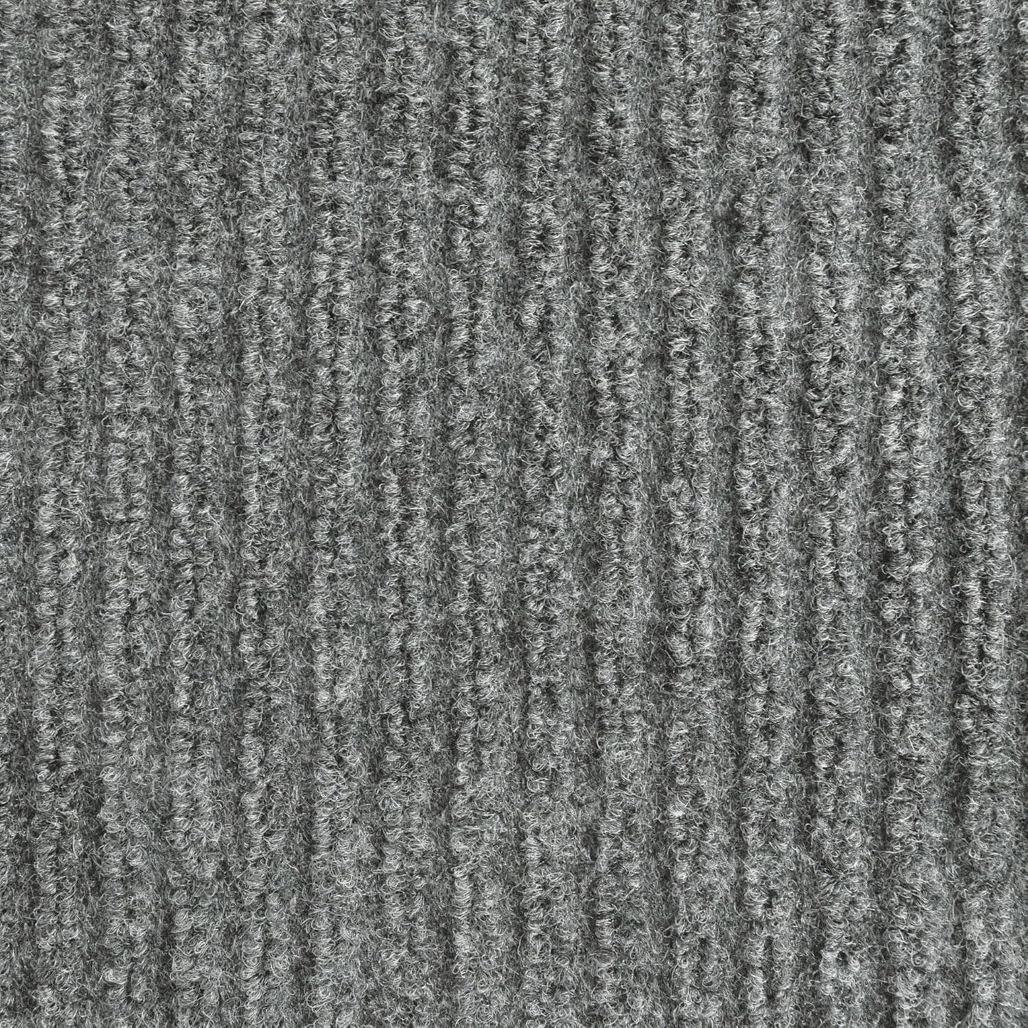 iCustomRug Spartan Weather Warrior Indoor/Outdoor Utility Ribbed Carpet Runner with Non-Slip Thermoplastic Rubber Backing, 3ft X 64ft in Grey